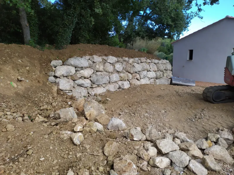Mur de soutènement enrochement Draguignan